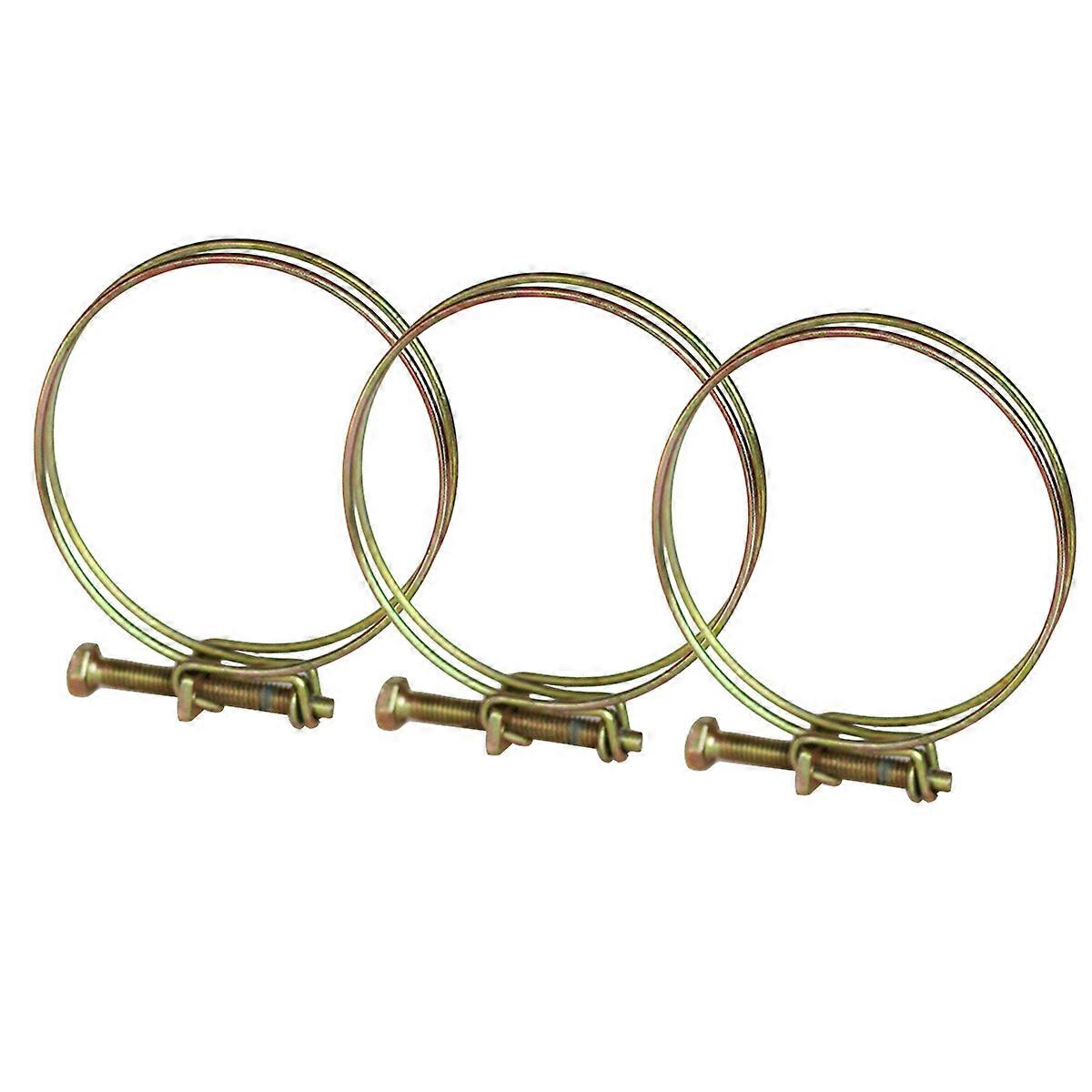 Golden Double Wire Hose Clamps Made of Iron for Fastening Use 2 Inch