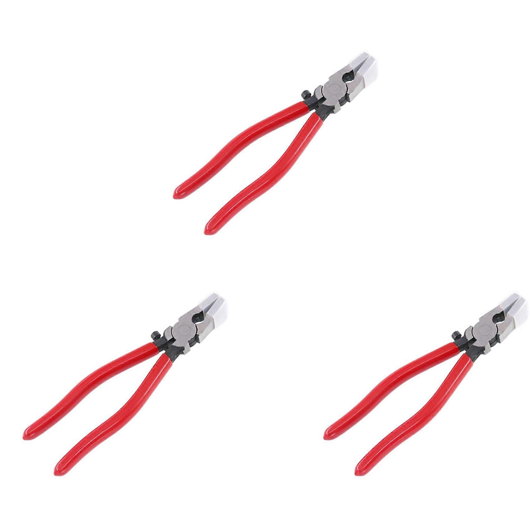 3X Heavy Duty Key Fob Pliers Tool, Metal Glass Running Pliers with Flat Jaws, Studio Running Pliers