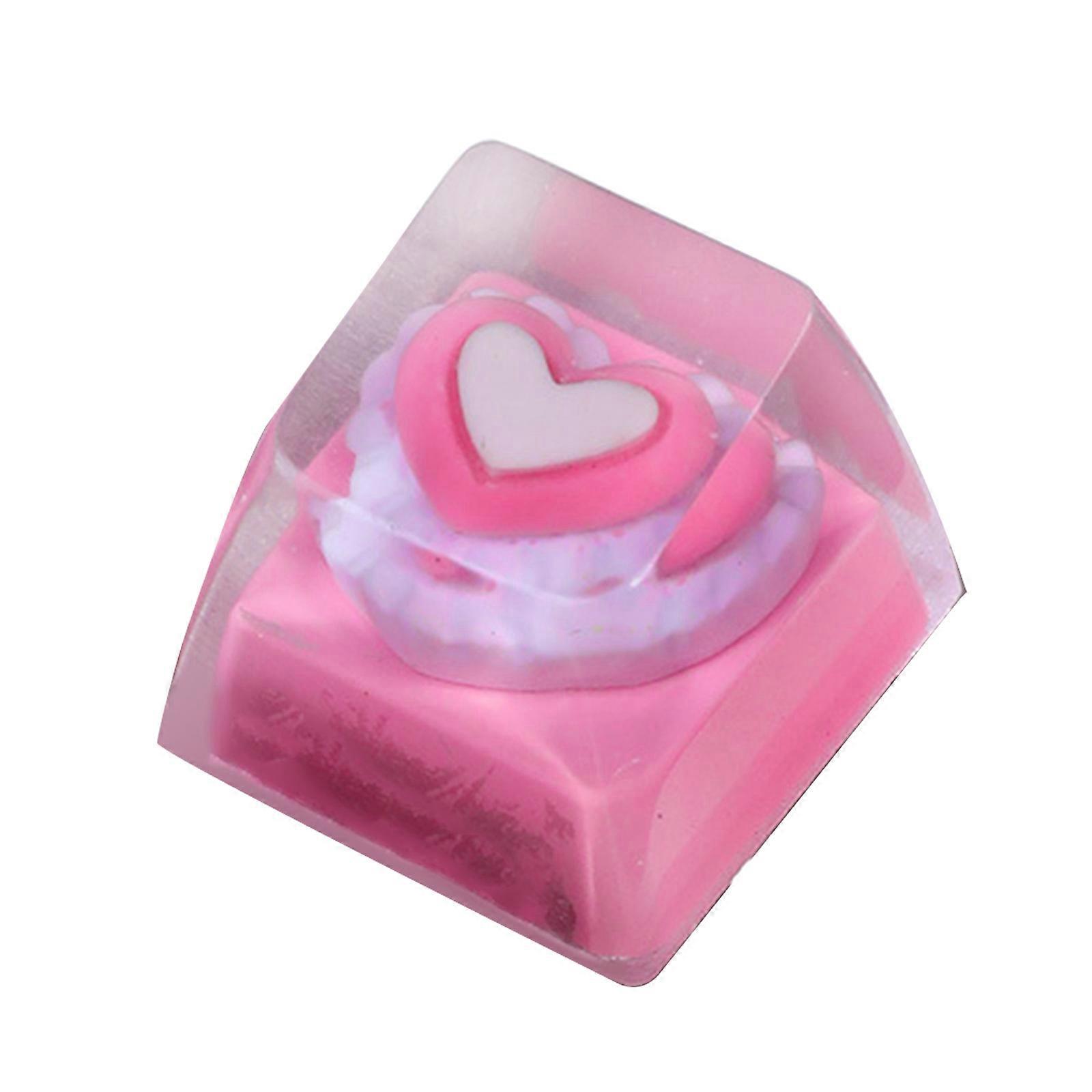 Cute Heart Keycaps Anime keycaps Resin Handmade Keycaps ESC Keycap Replacement for Mechanical Keyboard Keycap Multicolor