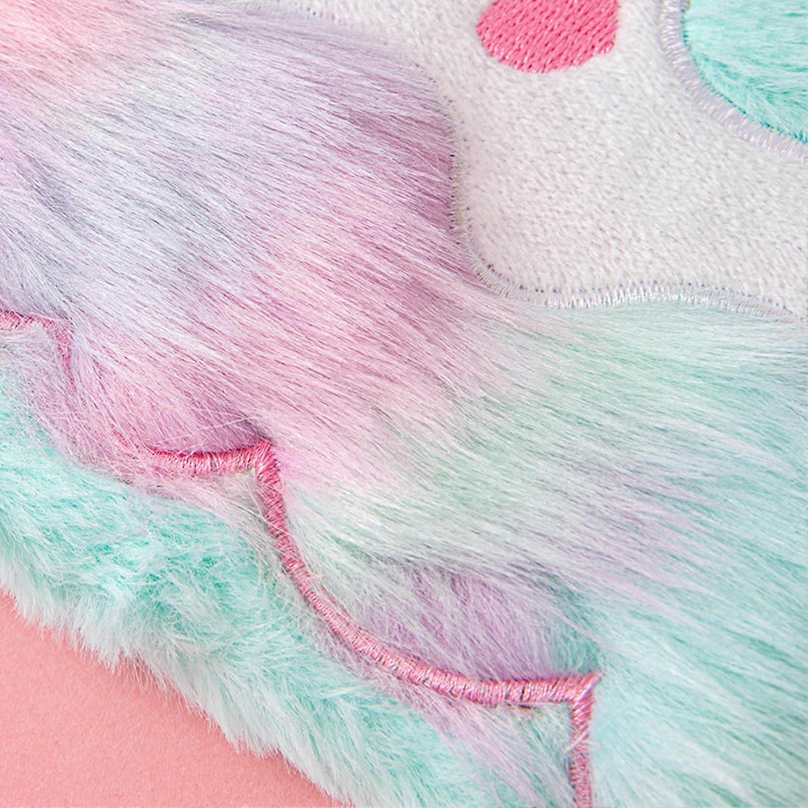 Fish Scale Plush Notebook, 80 Pages Gradient Design, Soft Cover Office Journal for Note Taking and Planning