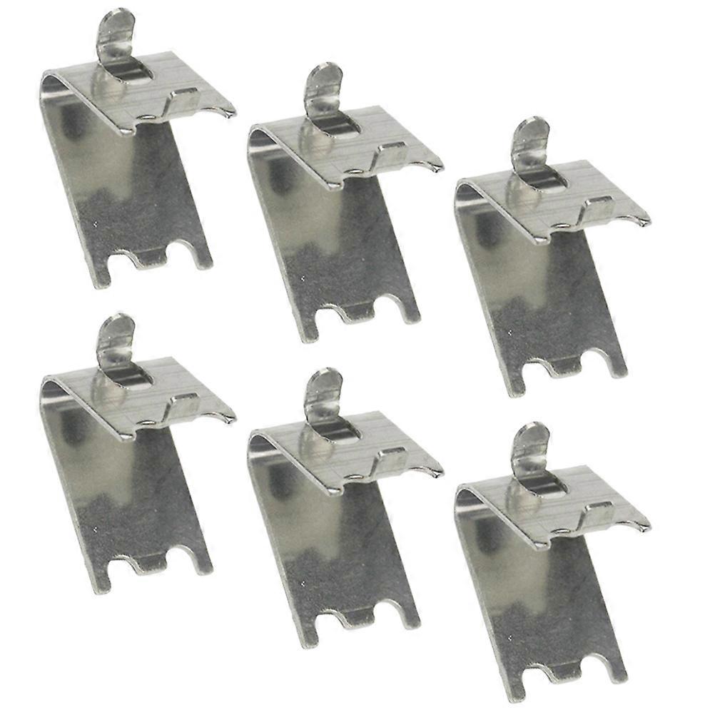 Refrigerator Shelf Support Clamp Silver 4.00X3.00X2.50CM Easy Installation Fixing 6Pcs