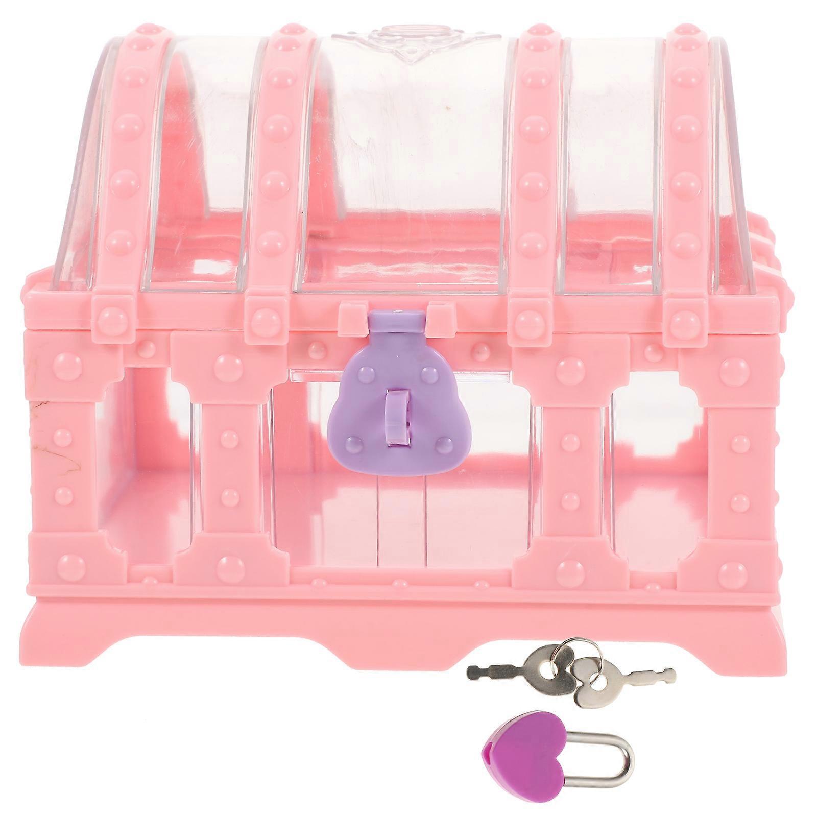 Compact Treasure Chest with Lock – Ideal for Halloween Decor, Pirate Party Themes, Keepsakes and Small Item Organization
