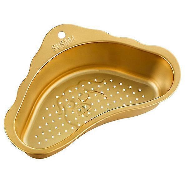 Swan drain basket for kitchen counter, kitchen counter filter, triangular multi-functional kitchen filter, kitchen counter accessories (gold).