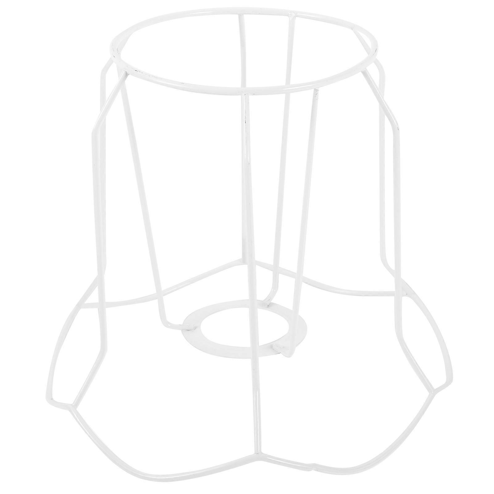 White Iron Lampshade Frame for Home Use DIY Lighting Accessory Stable and Durable
