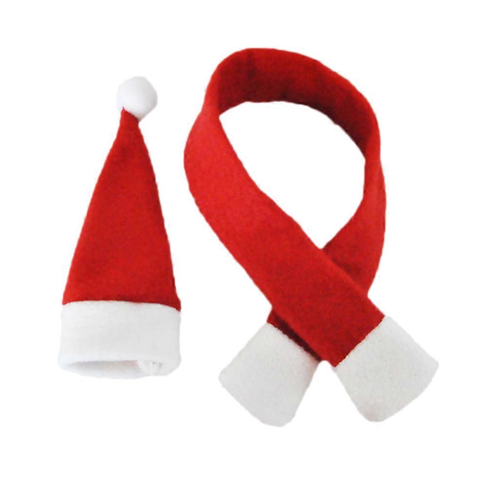 Cover with Hat Scarf Decoration Christmas Party 15 x 3 x 1 cm Bright Color 10 Sets