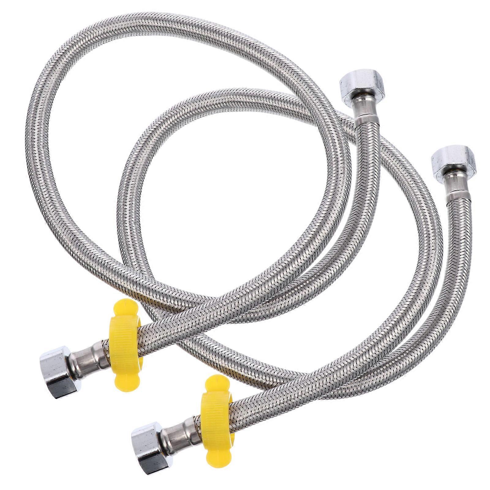 Stainless Steel Shower Hose Flexible Bathroom Handheld Pipe Tube with Durable, Wear Resistant & Smooth Surface Bathing Accessory (2pcs)