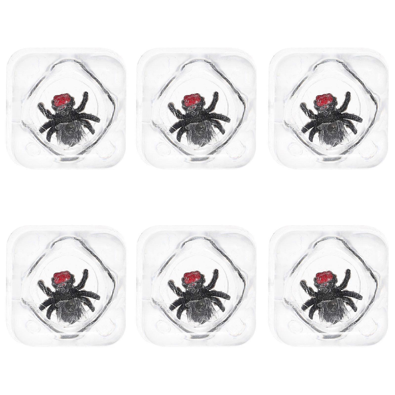 6Pcs Fake Ice with Prank Ice Cube Toys Simulated Ice Cube with Bugs Party Game Toys