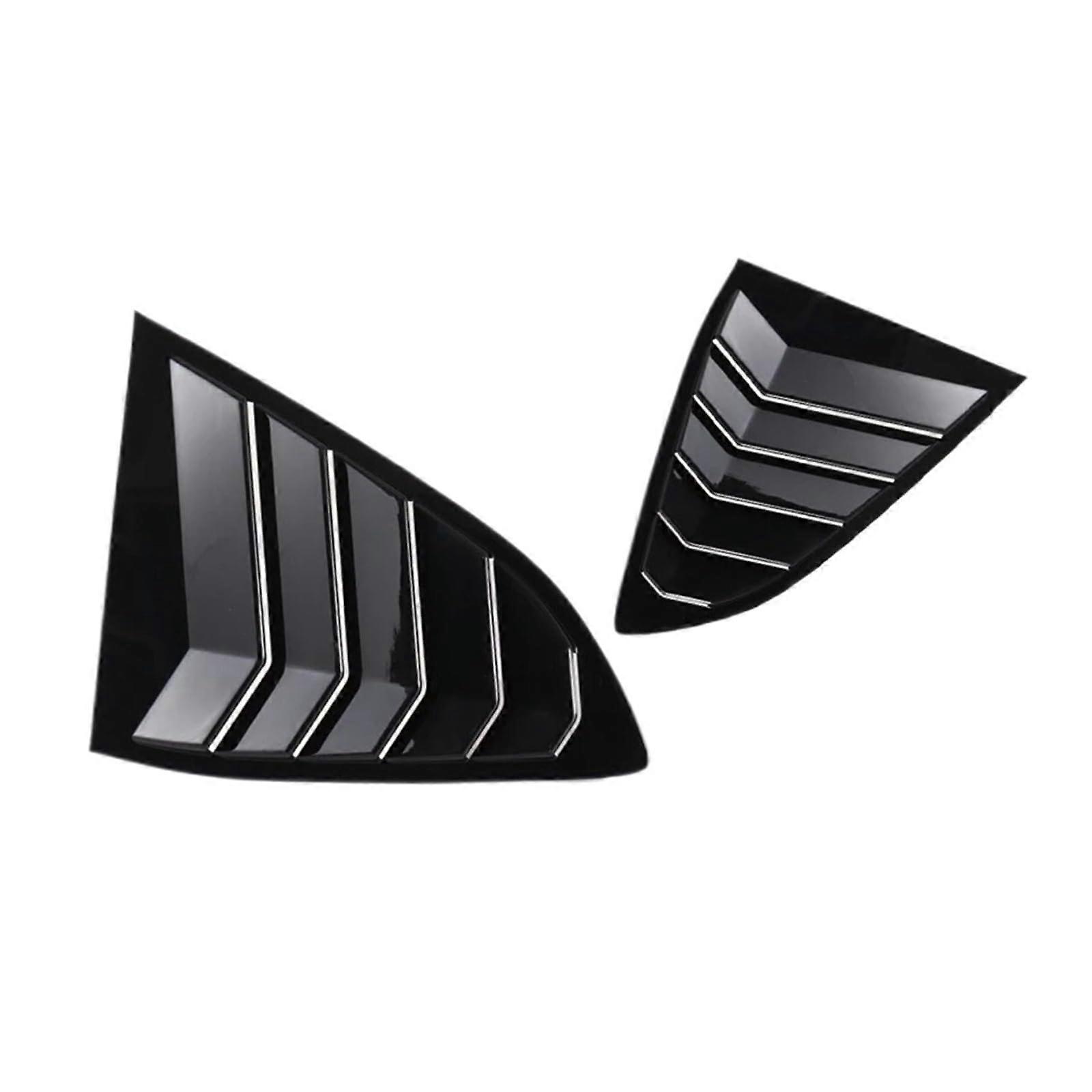 Rear Side Window Scoop Shutter Louver Vent Panel Cover Trim for Honda CR-V 2017-2022, Glossy Black Finish, 2 Pieces