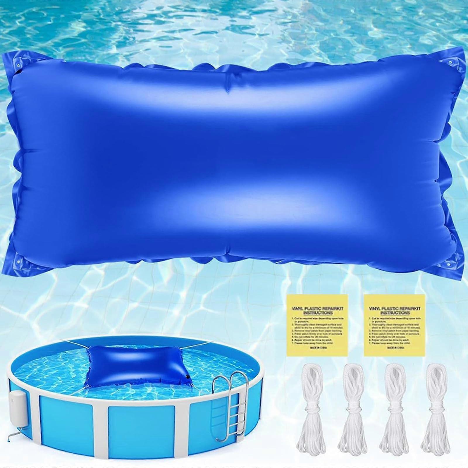 Winter Pool Cushion, 120 x 240 cm (for 190400 x 290500 cm Pools), Air Cushion Swimming Pool Cover, Pool Cushion for Winter, Inflation Valve, Blue