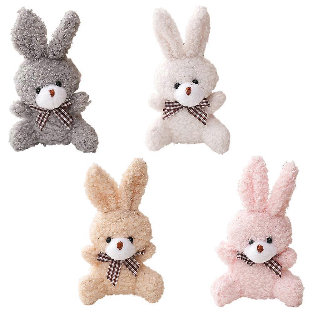 Mini Plush Bunny Keychain Pendant 4Pcs Assorted Color Perfect For Children And Friends Everyday Use
