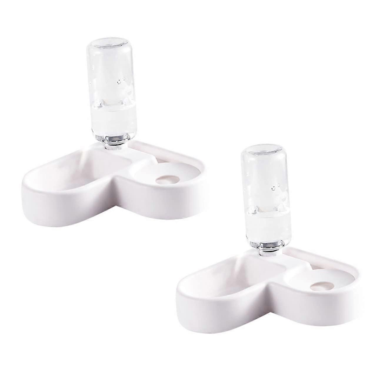Automatic Pet Water Dispenser Set - 2 Non-Slip Bowls for Small and Medium Dogs, Cats, and Rabbits, Durable Material