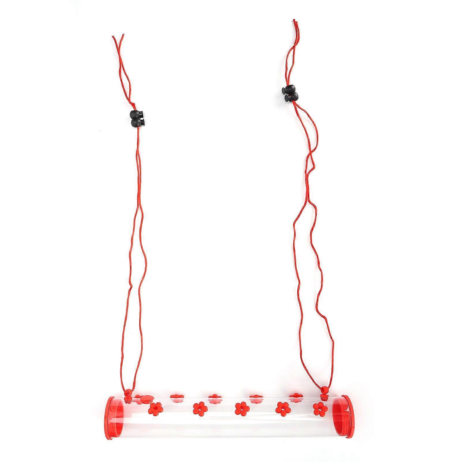 30cm/11.8in TubeShaped Bird Feeder Transparent Horizontal Hanging Hummingbird Feeder