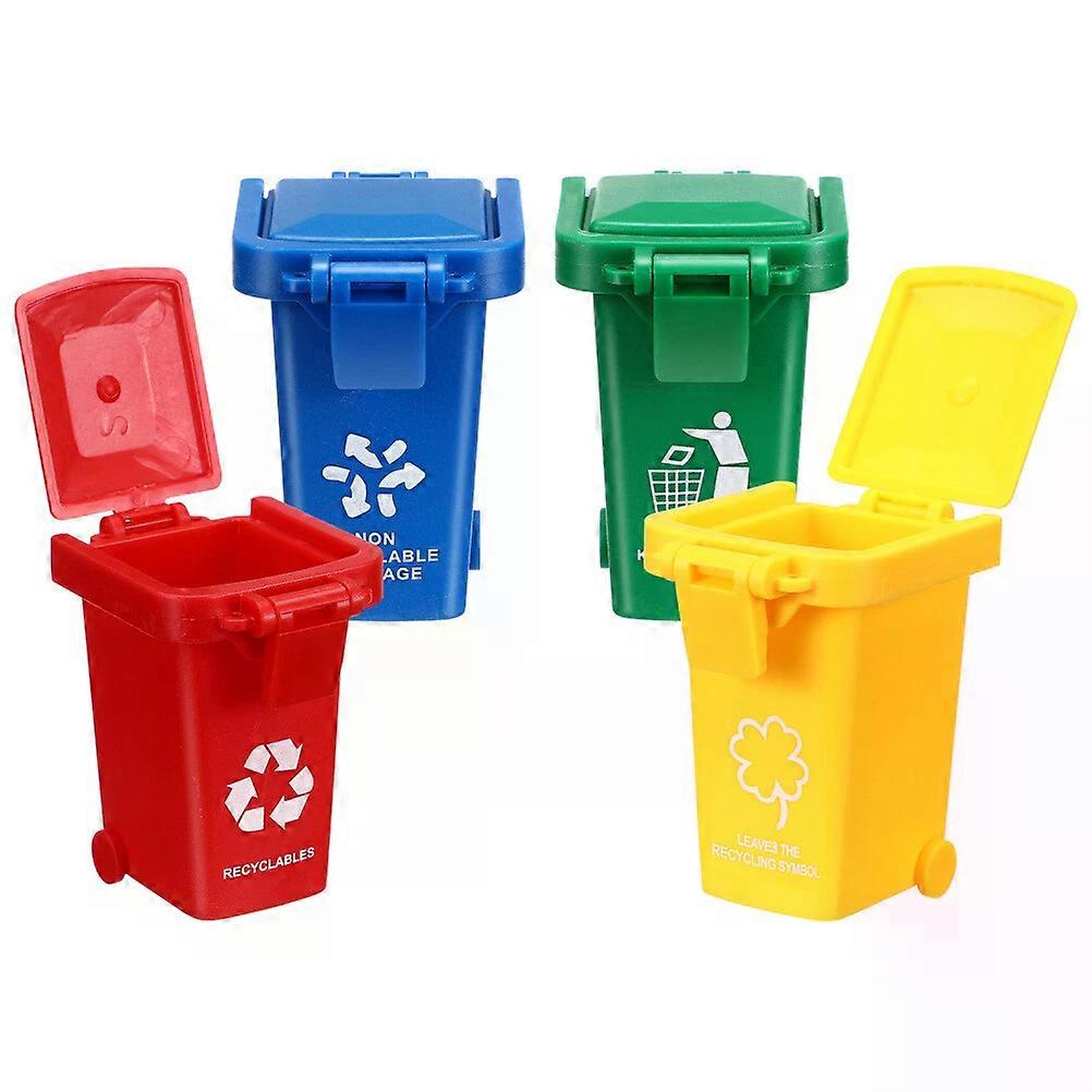 Tiny Recycle Can, 4Pcs Desk Trash Can Countertop Bin for Small Waste