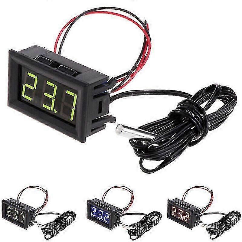 2/4pack Digital Lcd Thermometer Temperature Meter With Waterproof Sensor Probe Fridge