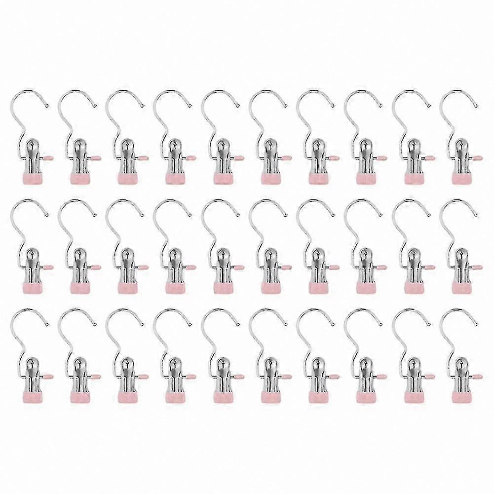 Durable Closet Hanging Hooks, 30-Pack Clips for Clothes, Hats, Pants, Towels, and More
