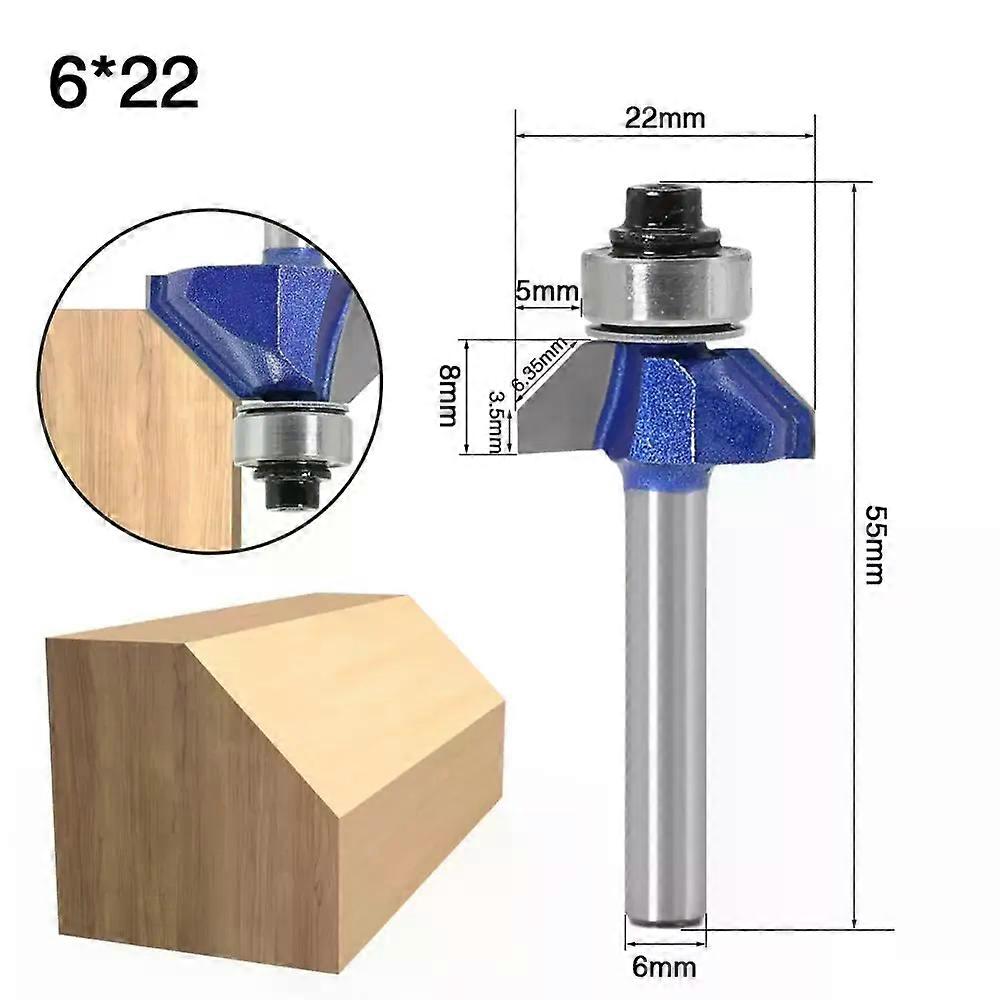 6mm Shank 45 Degree Chamfer Router Bit The high quality Edge Forming Bevel Woodworking Milling Cutter for Wood Bits