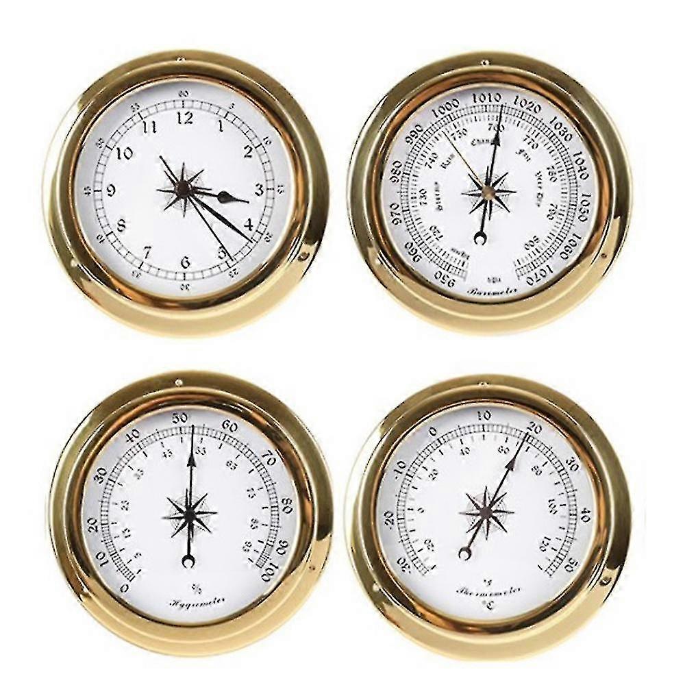 4-piece meteorological instrument, 115mm diameter, Multi-scenario installation available, Digital display of temperature and humidity