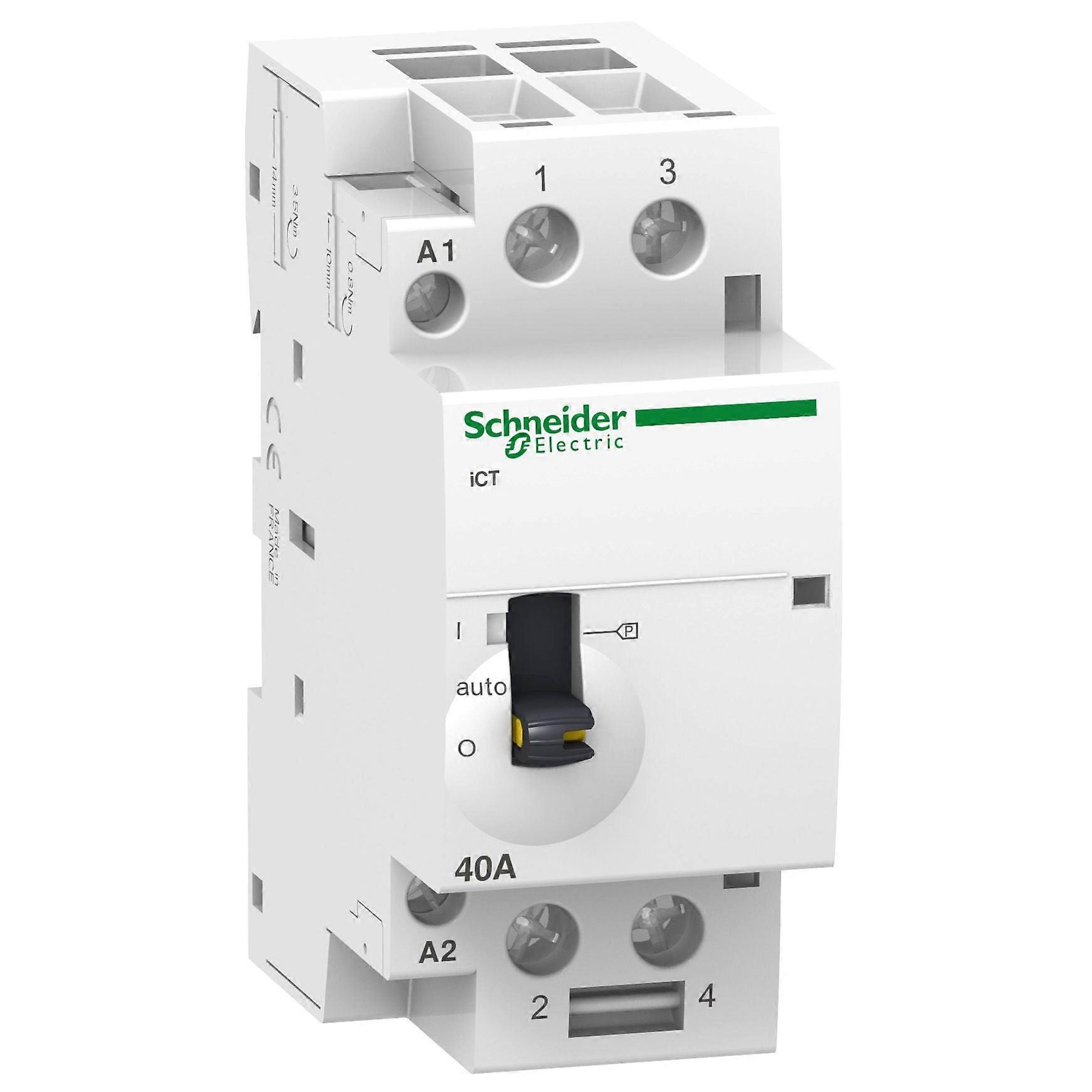 Schneider Contactor 24v Ac 40a 2-pole Acti 9 Ict A9c21142