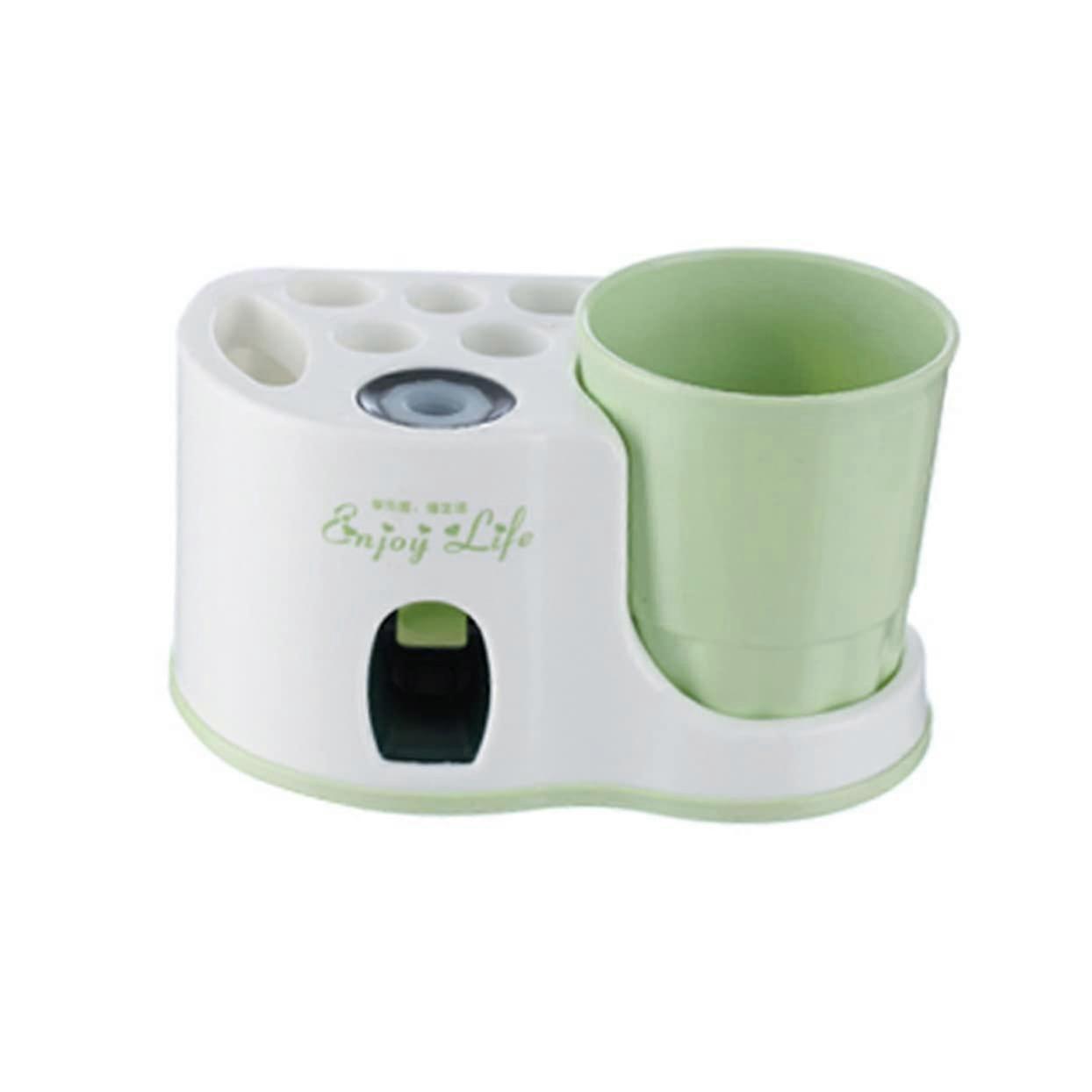 Toothpaste Squeezer Wall Mount Toothpaste Holder for Bathroom Practical Toothbrush Organizer White Light Green SpaceSaving Design Easy to Use