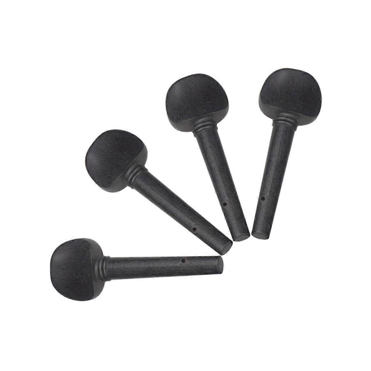 Violin Tuning Pegs - 4pcs Natural Ebony Wood Replacement for Violin Accessories 5x1.7x0.5cm