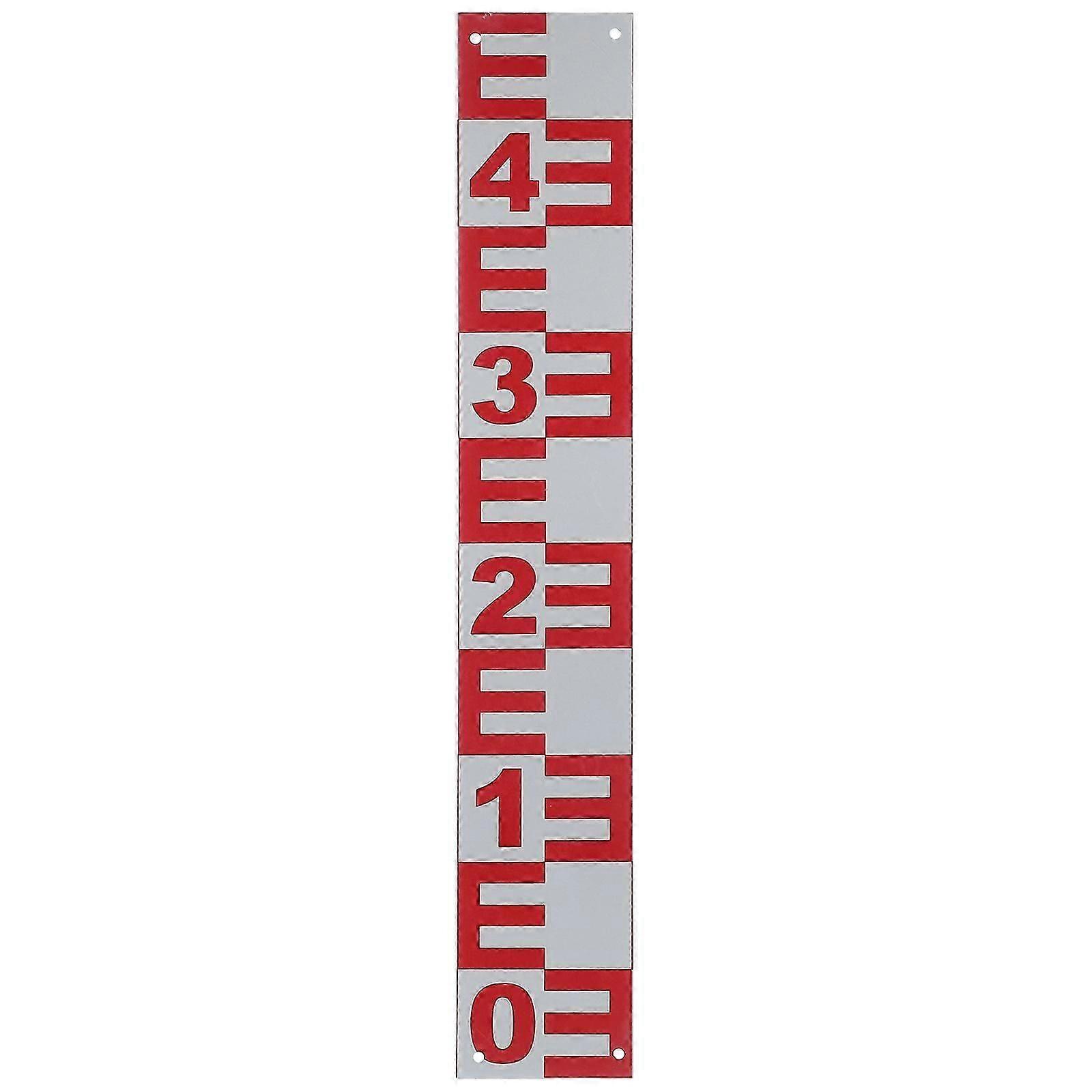 Stainless Steel Water Level Measuring Tool Water Level Indicator Pool Supplies Water Gauge Measurement Tool Pond Water Gauge Pool Water Level Ruler-Go