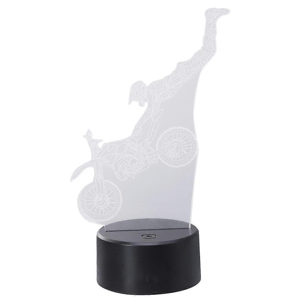 Unique 3D LED Motorcycle Visual Lamp Decorative Night Light for Families 1Set