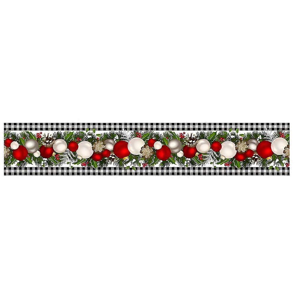 Winter Seasonal Table Runner Table Cloth 183x33cm Rectangular Multi Color 1Set For Christmas Party Decoration And Home Use