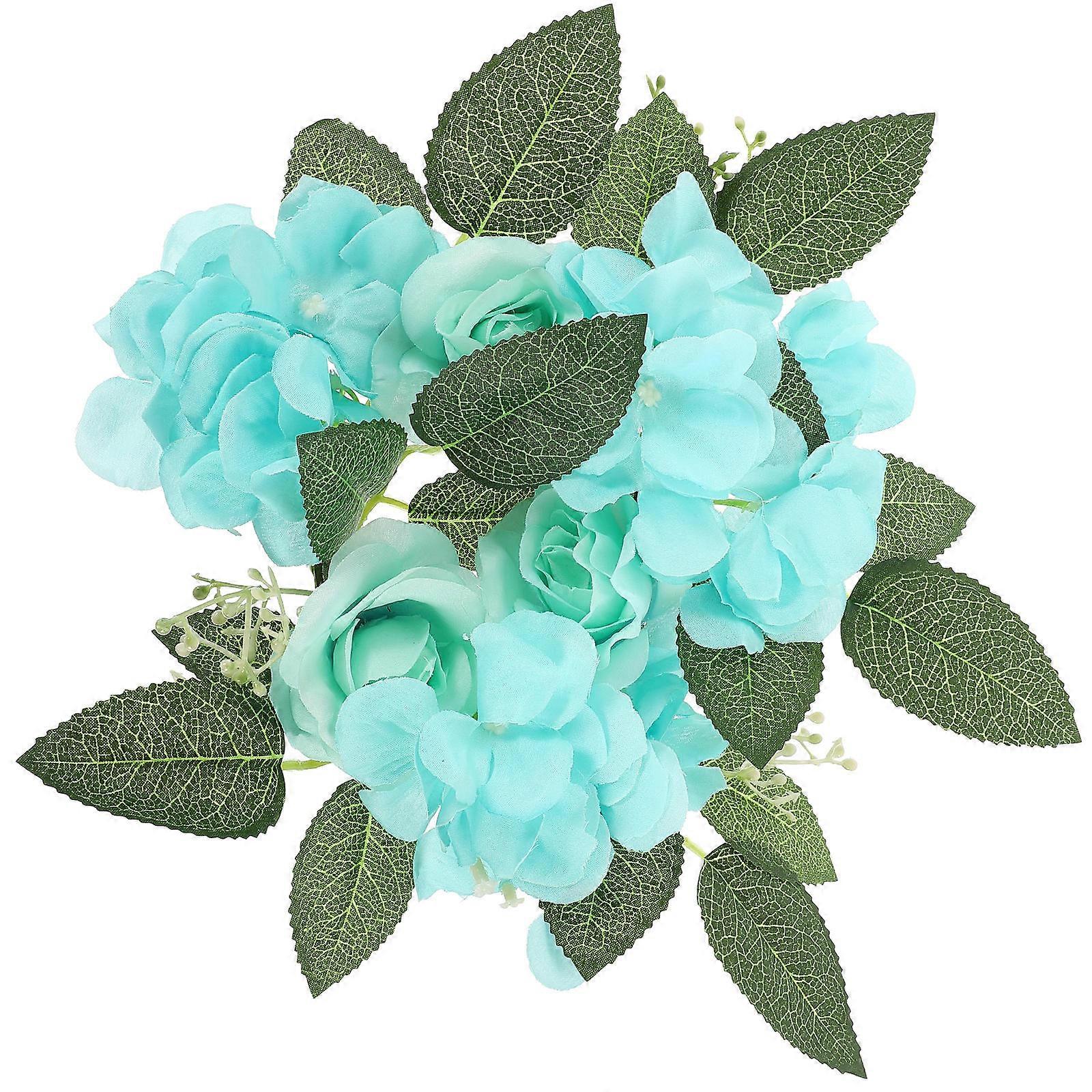 Circular Artificial Flower Candle Ring Decorative Centerpiece for 25X25X8CM 1Pack