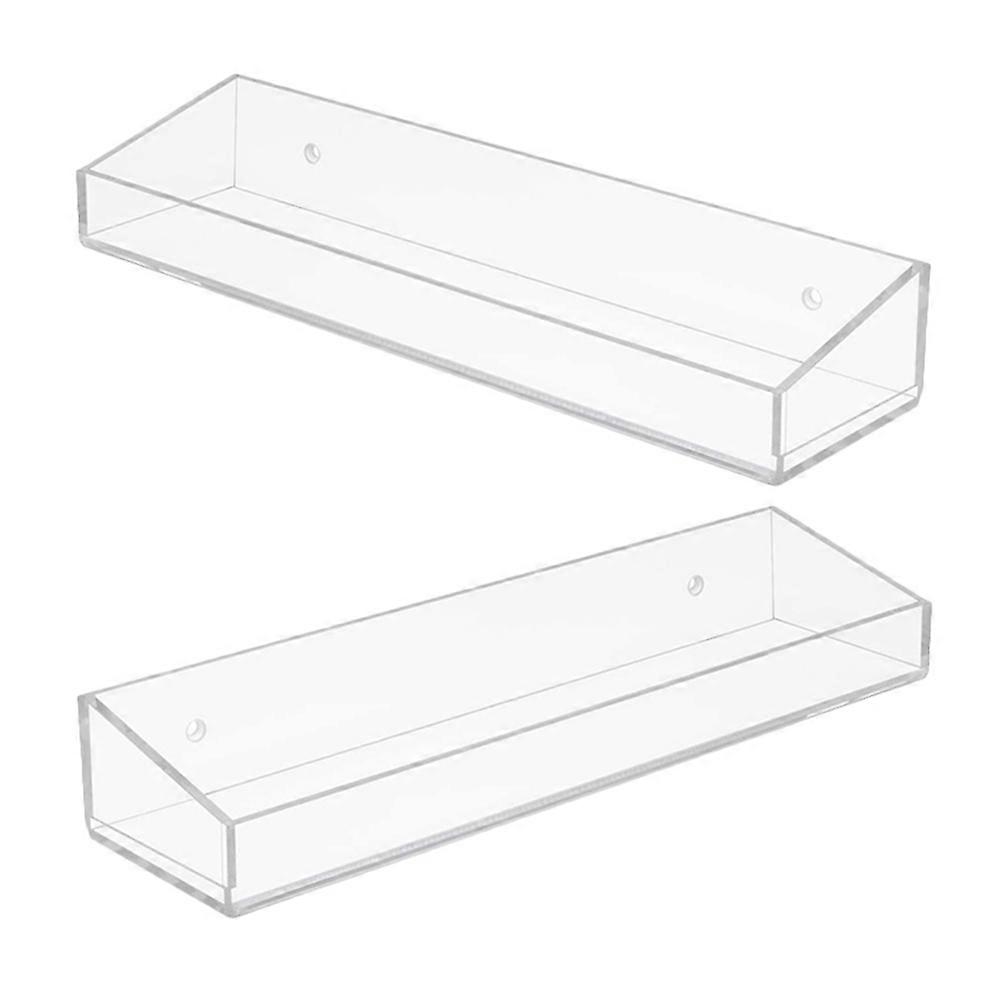 Transparent Acrylic Floating Shelf for Kitchen Wall Mounted Storage 1Set