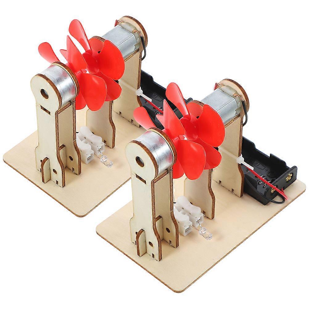 Small Wind Generator Toy for DIY Made of ABS Wood and Metal 2 Sets