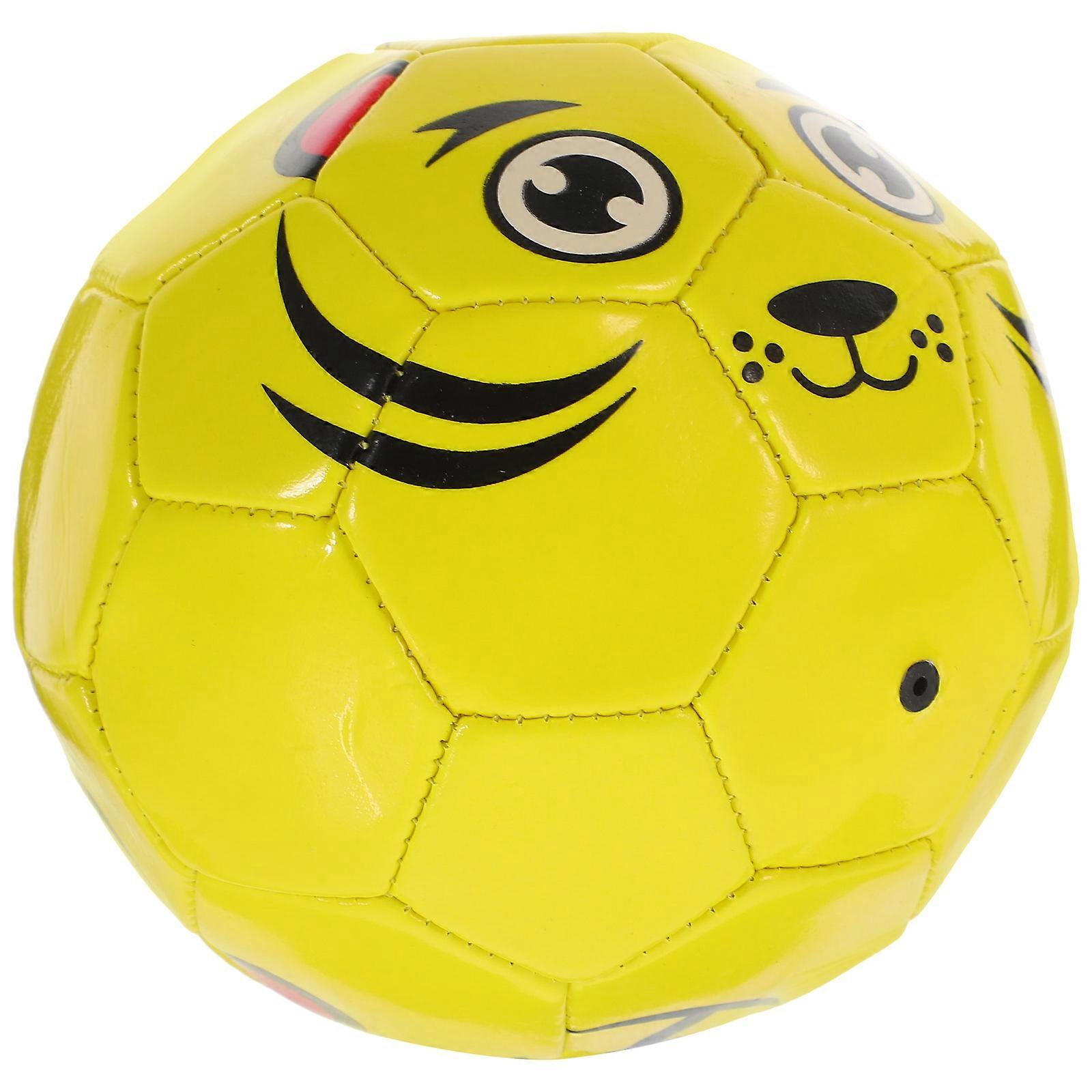 Vibrant Yellow Cartoon Soccer Ball for Indoor Practice – Creative Tiger Design for Soccer and Fun Games