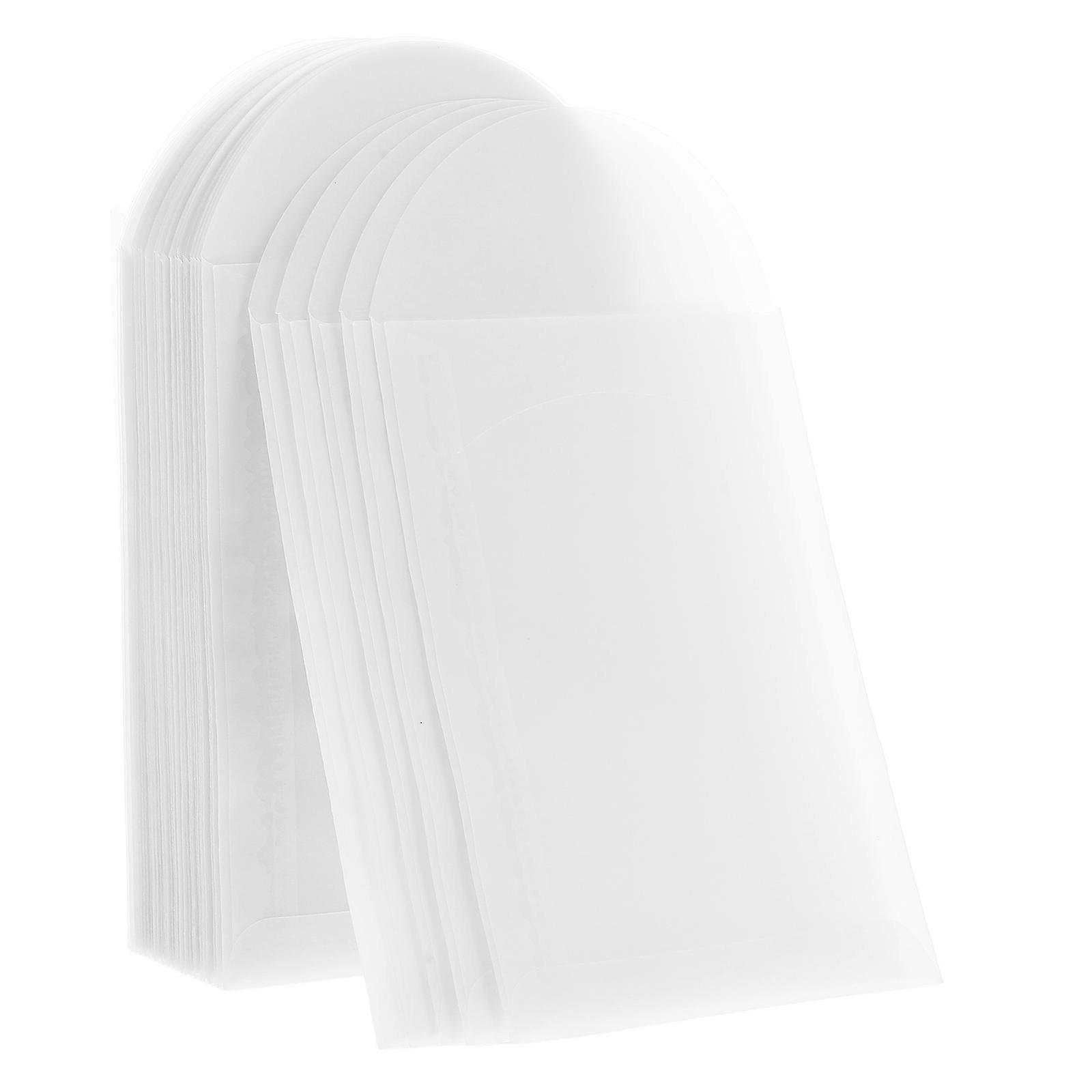 50pcs Semi Transparent Paper Bags for Craft Wrapping, Storage & Small Item Organization – Sturdy Design, Multi Purpose Envelopes for Buttons, Beads &