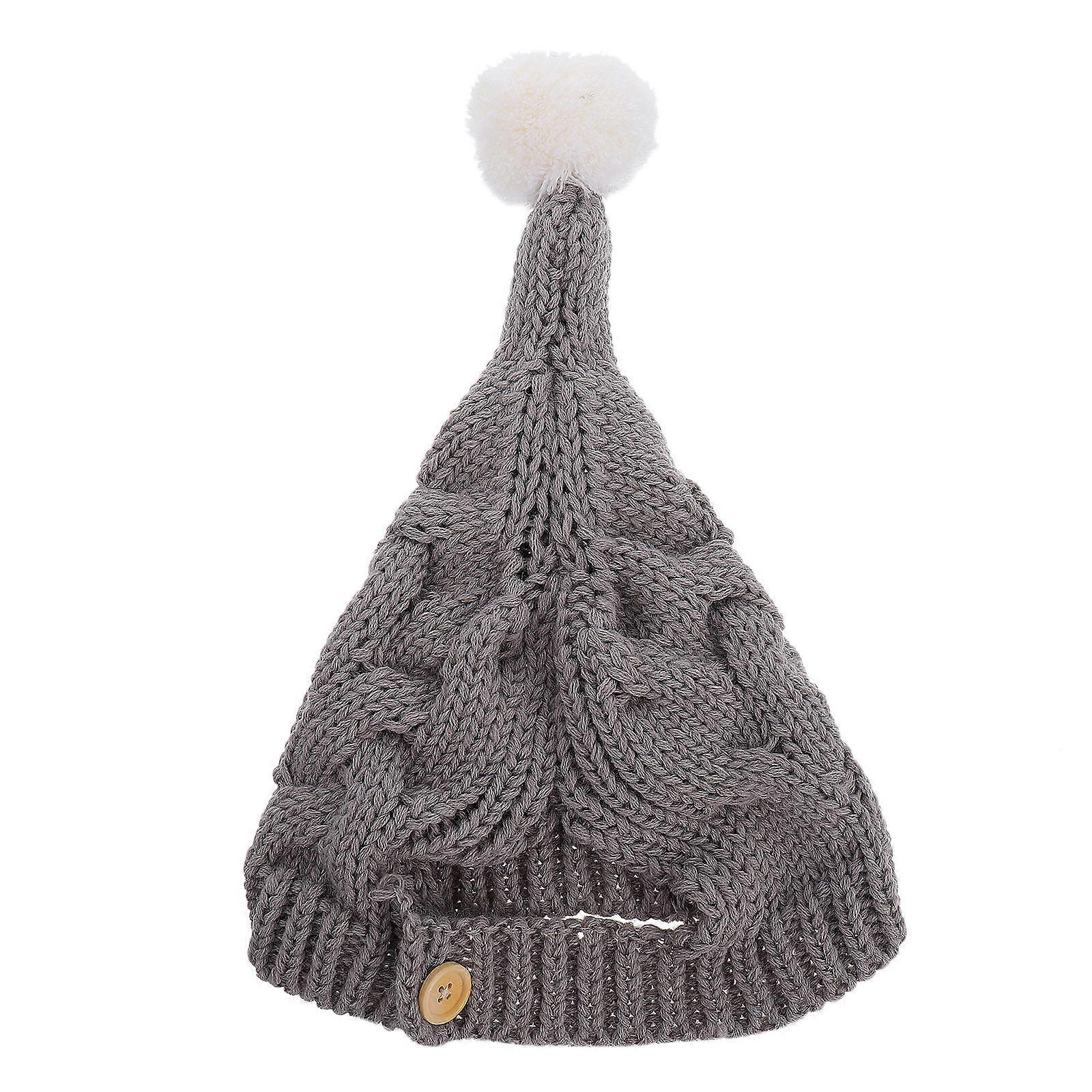 Light Grey Knitted Hat For Kids Lightweight Fashion Style Ideal For Autumn And Winter Warmth 1 Pc