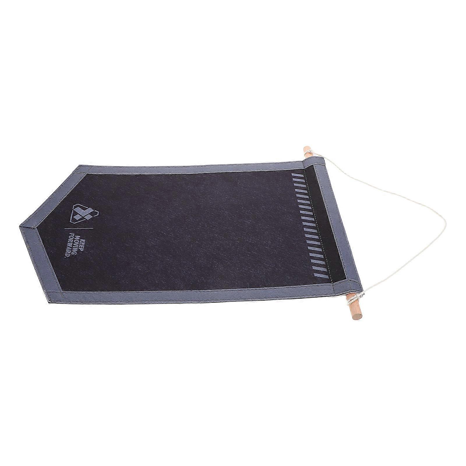 Grey Canvas and Wood Banner for Decor Great for Collecting Displaying Badges Multifunctional Design