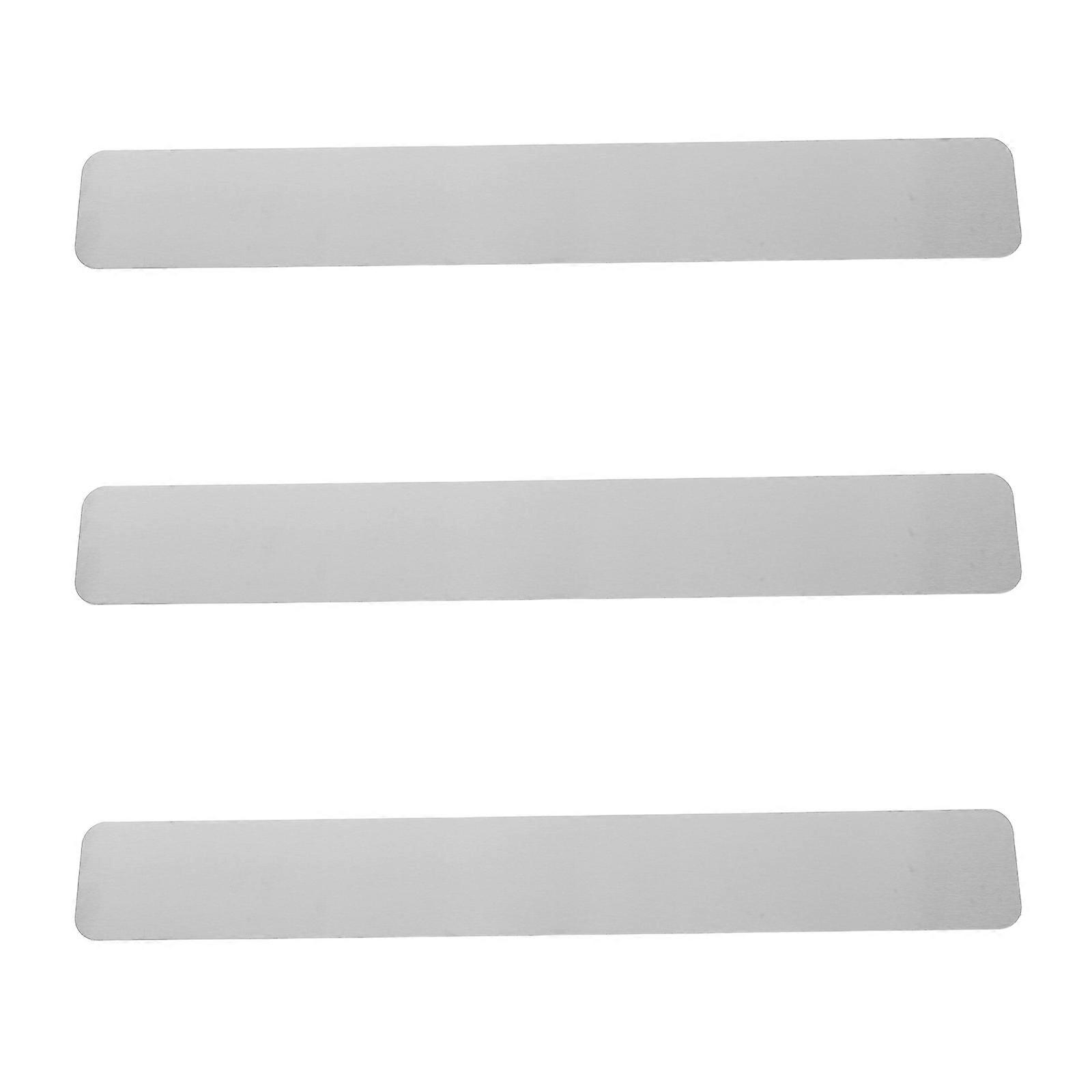 Silver Magnetic Memo Strips for Bulletin Ideal for Home Office Use Iron Material 3pcs