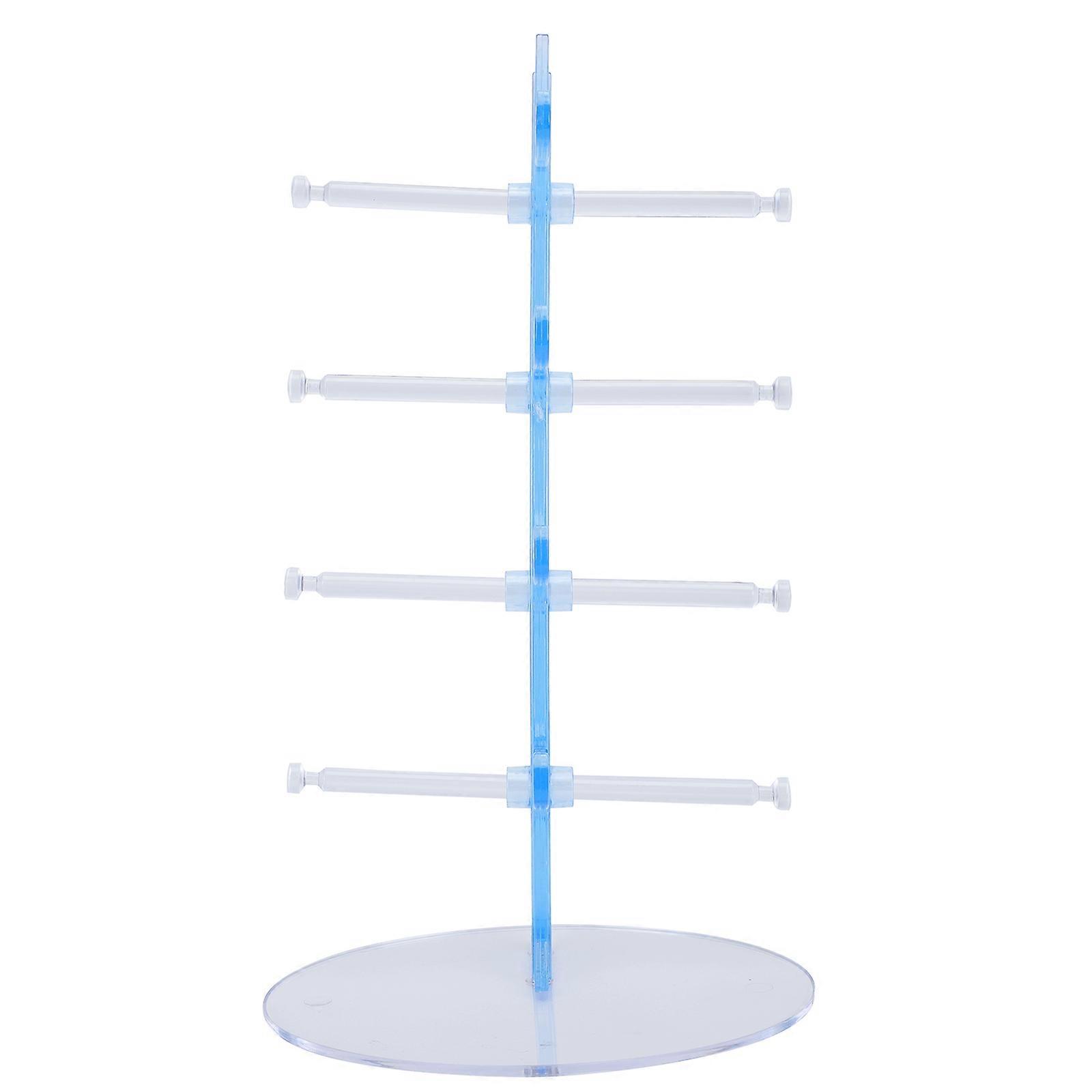 Spectacle Holder Stand 4 Layers Glasses Stand Designed For Home Use And Store Display Blue Color 1Pcs