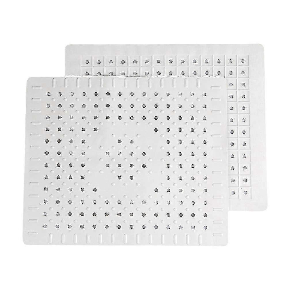 2-Pack Non-Slip Rubber Kitchen Sink Mat & Drain Pad Protector - Durable, Easy to Clean & Customizable Design for DIY Cutting