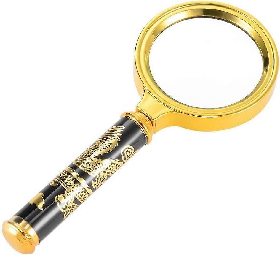 Magnifying Glass 45mm 10X Handheld Reading Magnifier with Metal Handle for Books, Stamps, Coins, and Insects