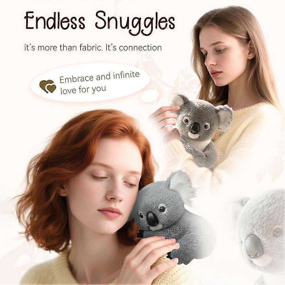 The Koaly - Peluche Koala Con Movimiento Realista Y Peso Calmante - Apoyo Emocional Para Niños Y Adultos - Tamaño S (25 Cm, 350g) O L (50 Cm, 700g)