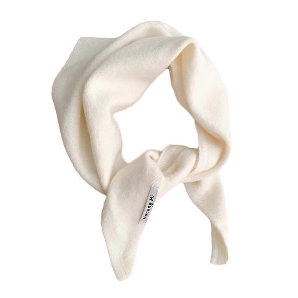 Bufanda chal triangular de punto de color sólido para mujer, capa cálida