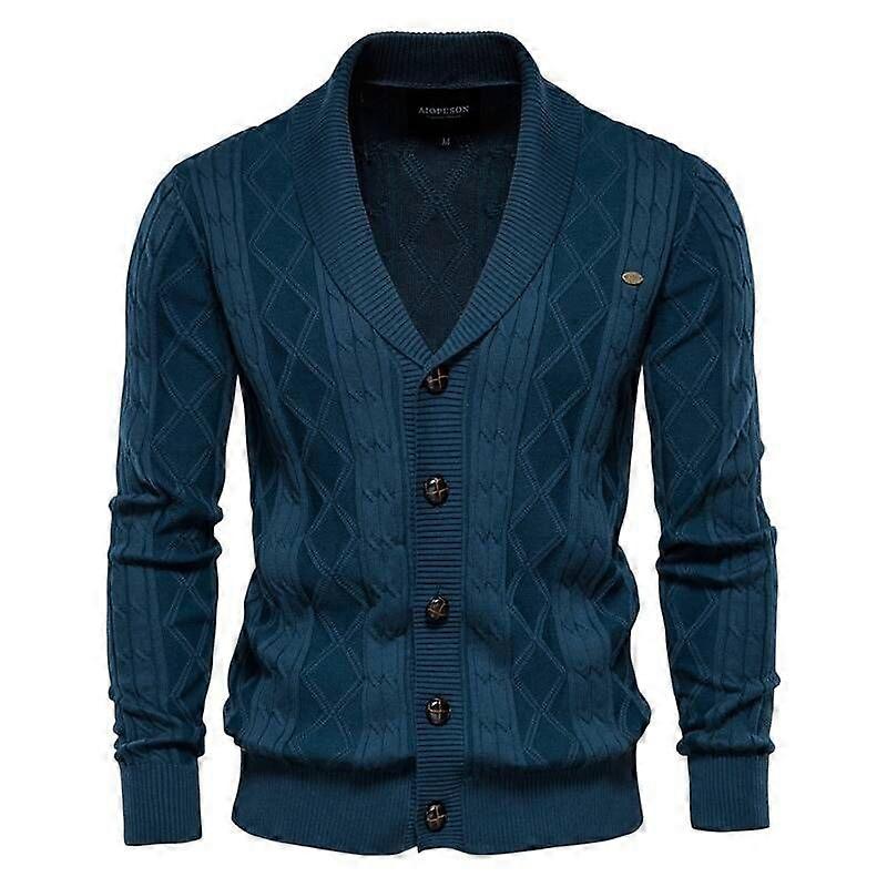 Man's Casual Single Breasted Solid Color Business Cardigans