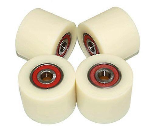 (504010) 4 x 50mm Diameter Milled Nylon Rollers Made in EU (40mm Wide 10mm Bearing)