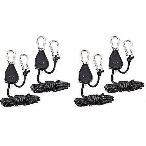 Ratchet Rope Yoyo For Lights - 4-Piece Adjustable Light Fixture Hanger, Heavy Duty Rope, Easy Height Control