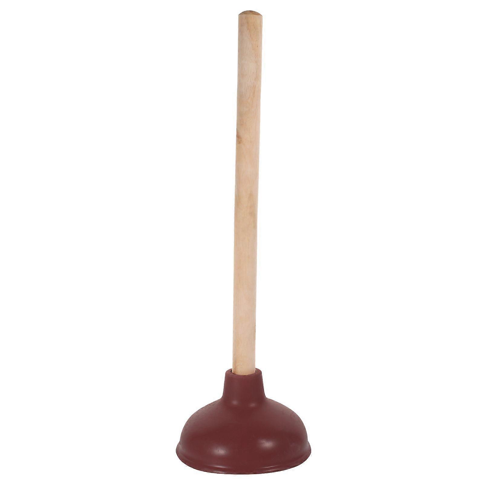 Heavy Duty Toilet Plunger Wooden Handle Plunger Portable Plunger Bathroom Plunger for Home