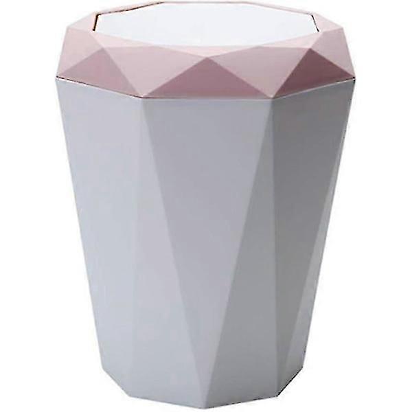 Plastic office wastebasket, bin with lid, bedroom trash can