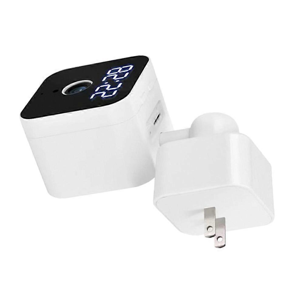 Wireless Night Vision Camera for Home Security Indoor Surveillance Abs White Material Featuring Time Display 1Set