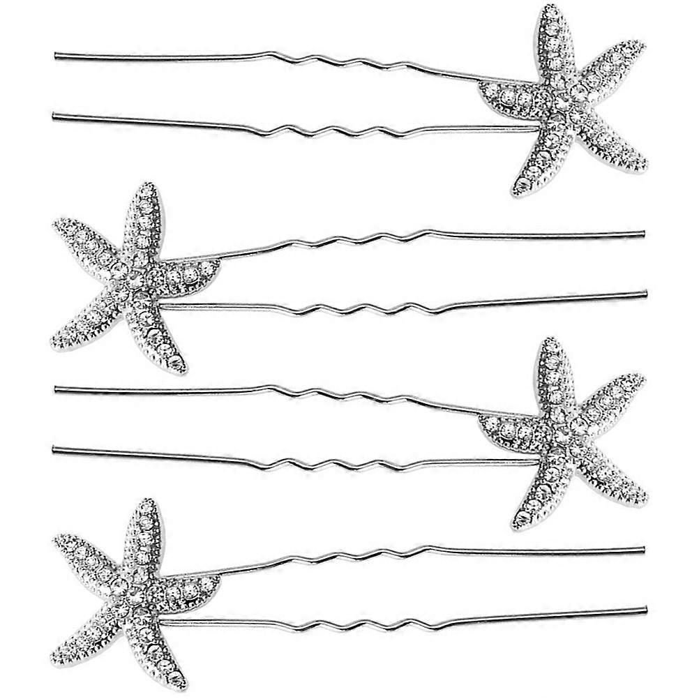 Elegant sjöjungfru huvudstycke med starkt legeringsmaterial för dekor silver 4st