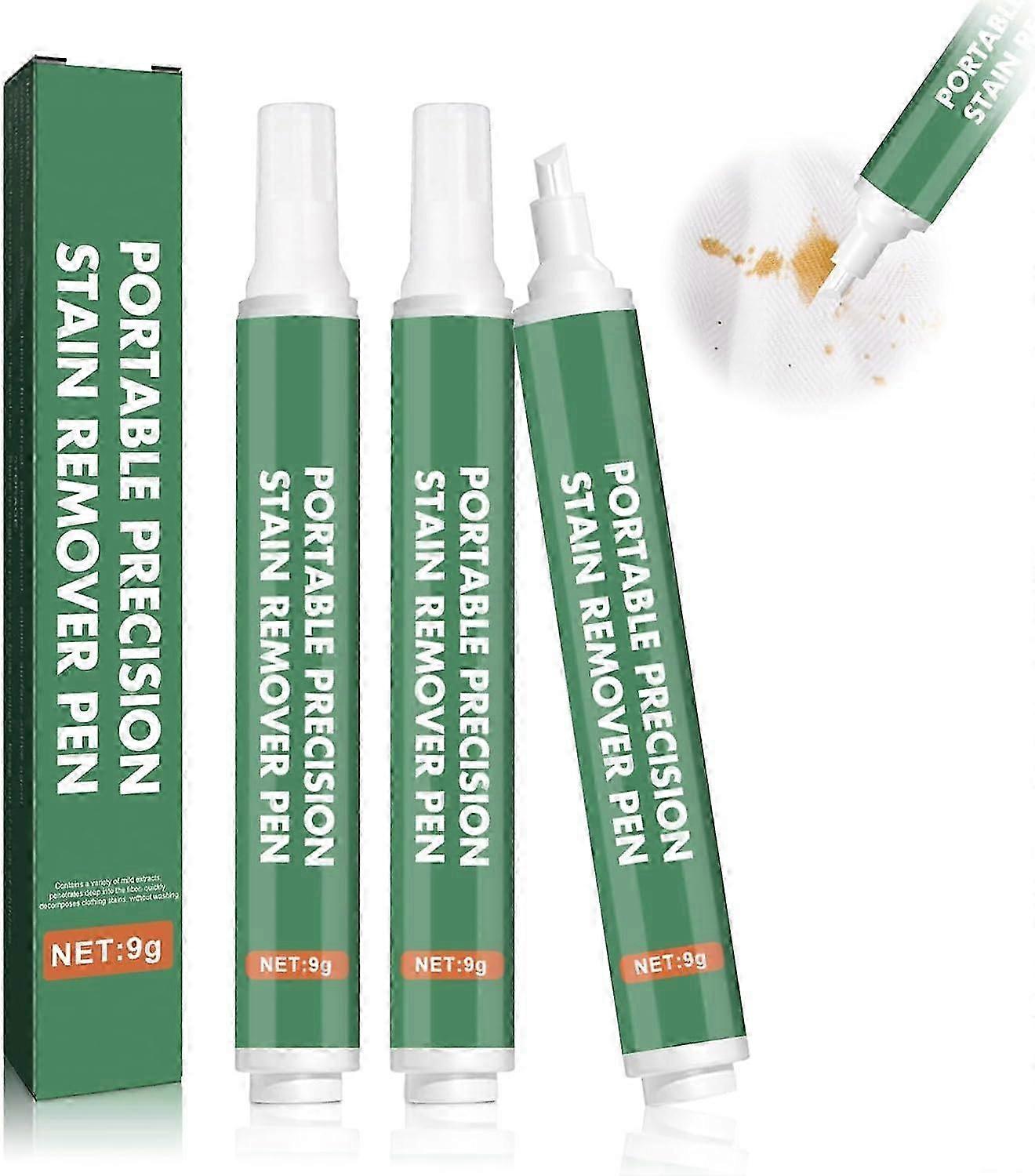 Stain Remover Pen, Efficient Bleach Pens for Clothing, 3pcs Portable Fabric Stains Remover Pen, Instantly Stain Remover Tool