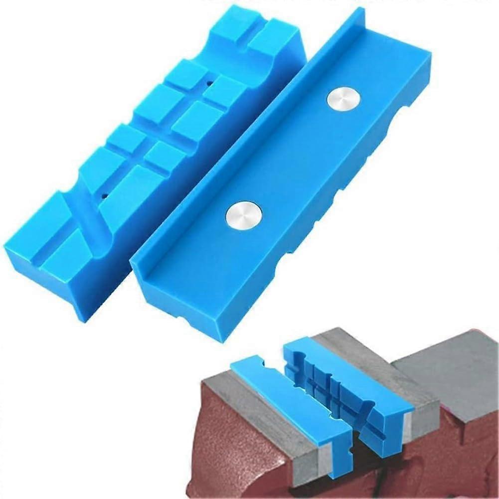 Soft Pad Jaw Rubber Magnetic Set 2pcs for Metal Vise Bench Machine Tools Fits 4in 5in 6in Vises Provides Secure Hold and Protects Workpieces (6in)