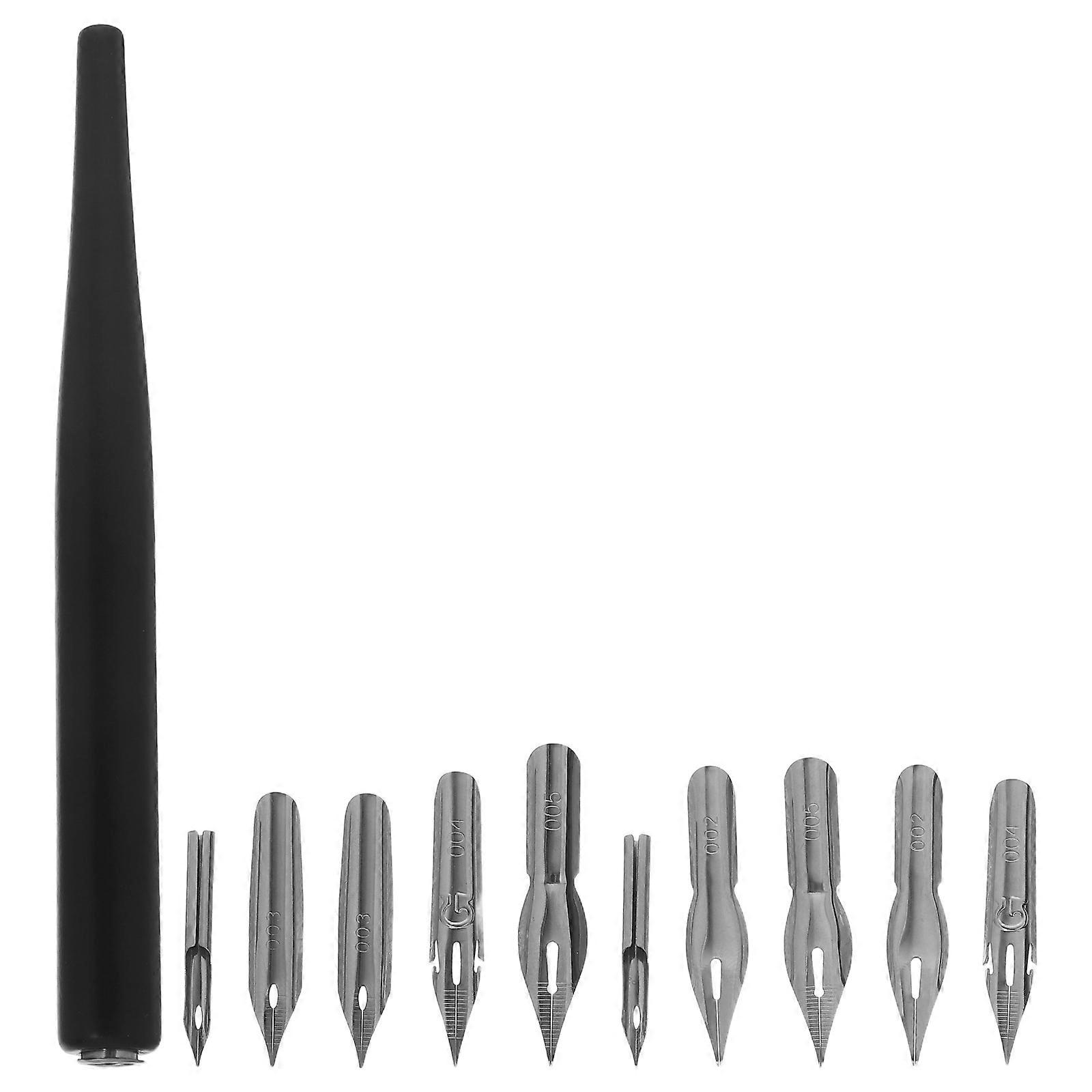Stainless Steel Nibs Dip Pen Set with Precision Wooden Handle for Writing, Drawing, Signing, and Sketching – Ideal for Artists, Professionals, and